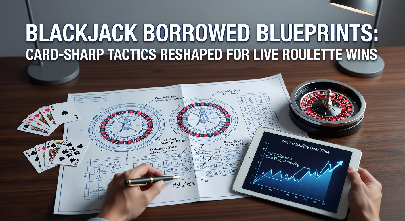 Side-by-side casino tables showing blackjack cards transitioning into a spinning roulette wheel under bright lights