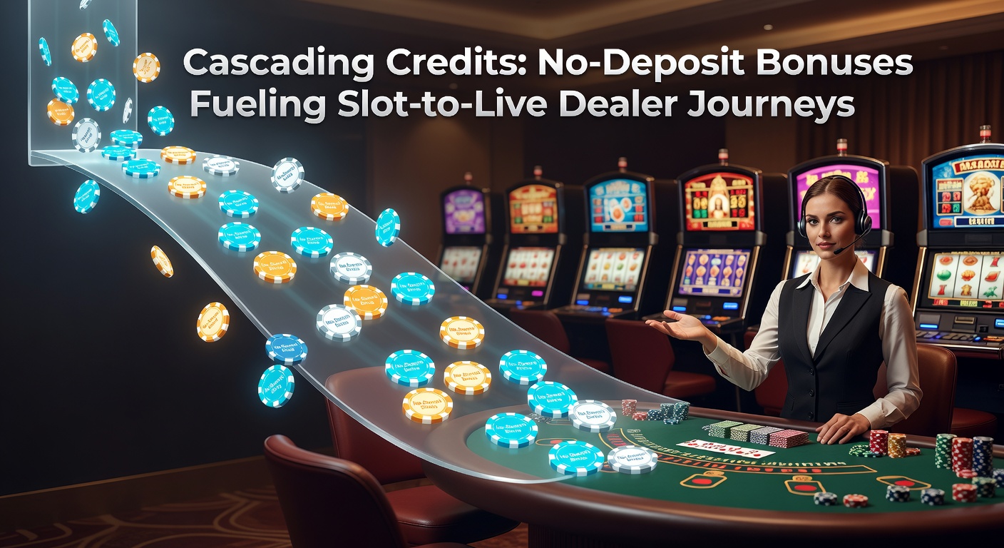 Vibrant slot machine reels transitioning into a live dealer blackjack table, symbolizing bonus progression