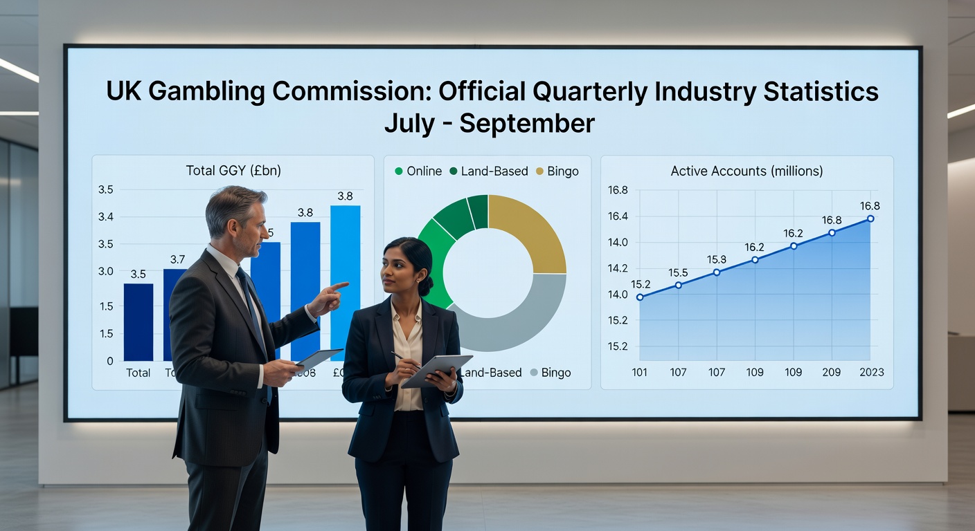 Infographic detailing Q2 FY 2025-2026 GGY breakdown by remote and land-based sectors in UK gambling