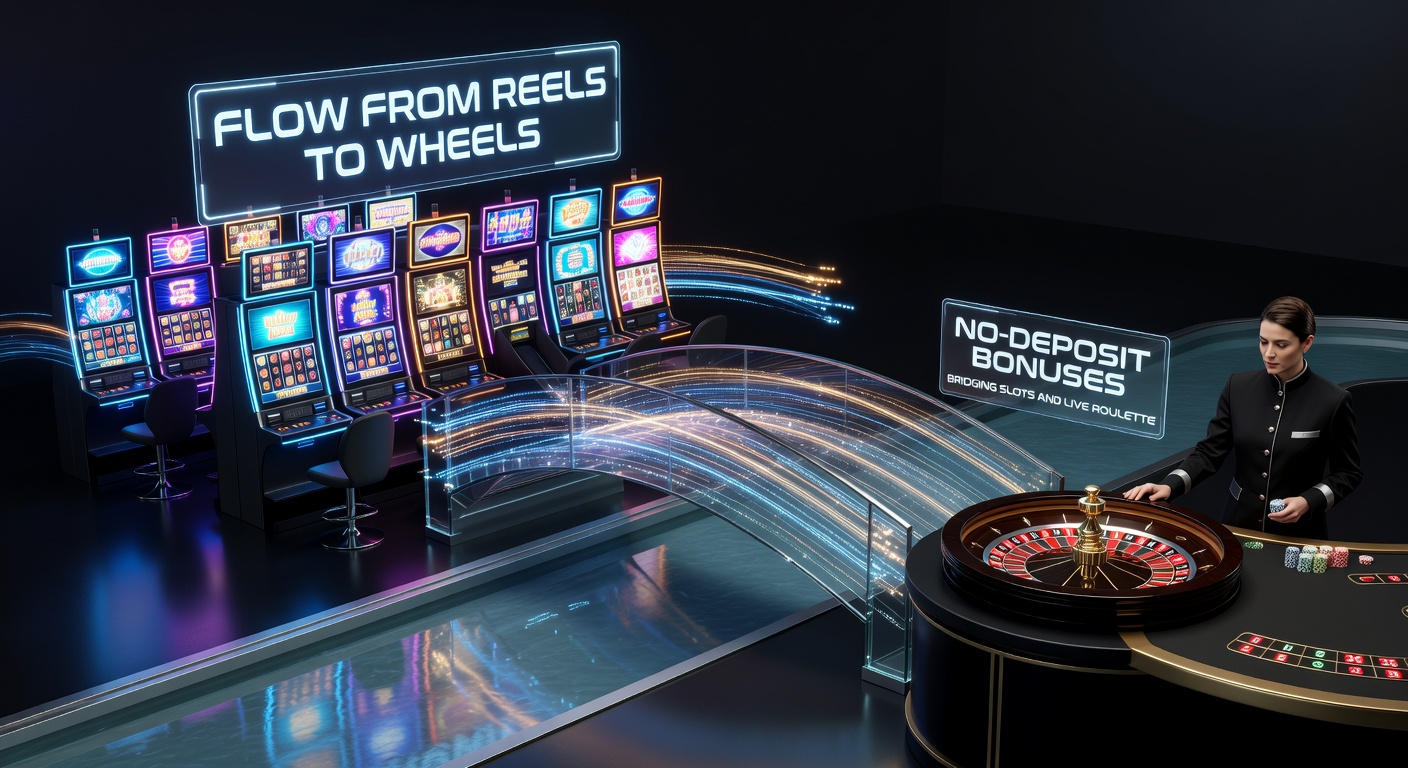 Live roulette table in action with players betting via no-deposit bonus funds transitioning from slot wins