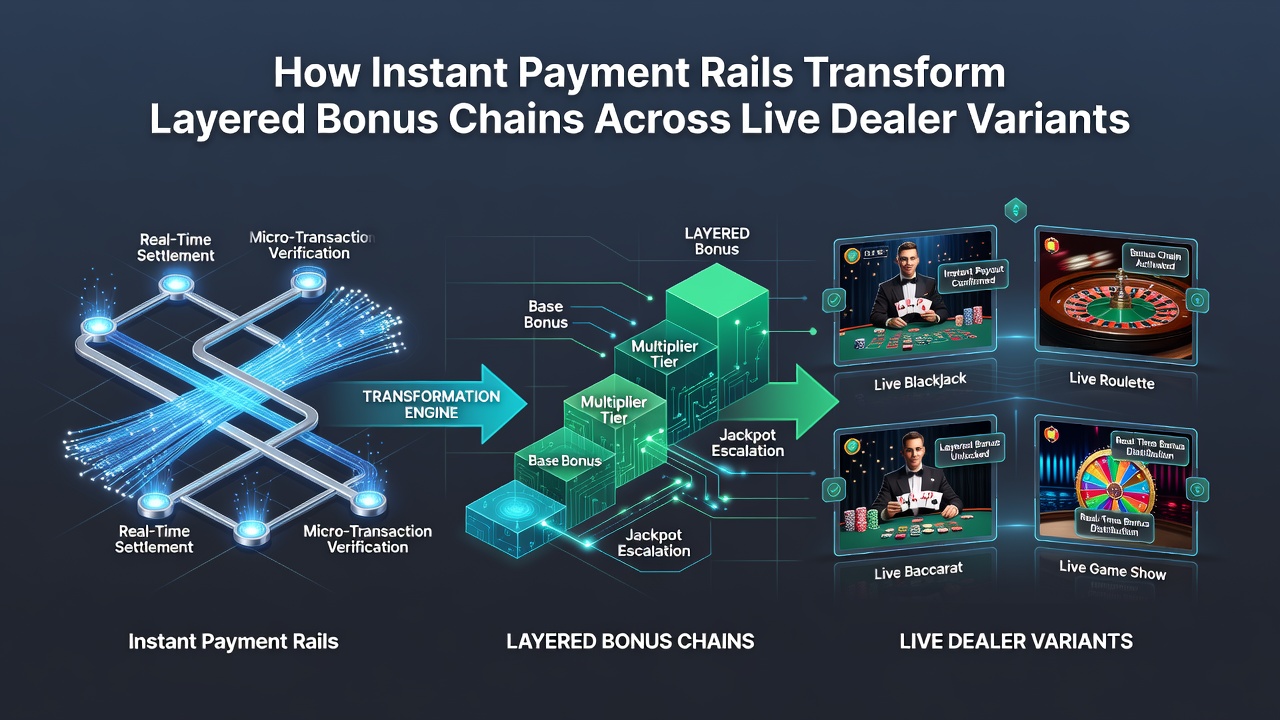 Live dealer table interface displaying real-time bonus tier updates through instant payment processing