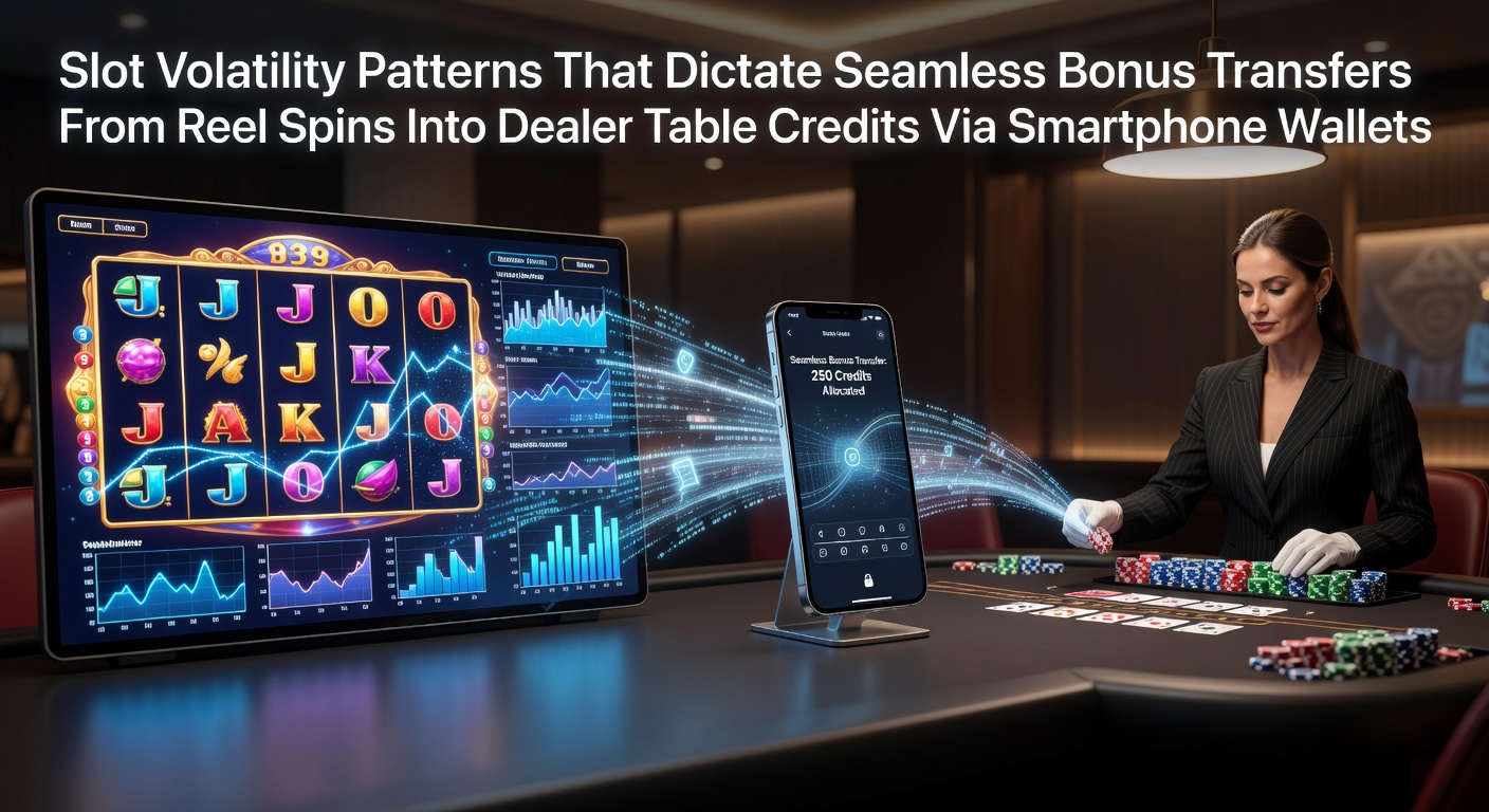 Visual representation of slot volatility metrics influencing mobile bonus transfers to live dealer tables